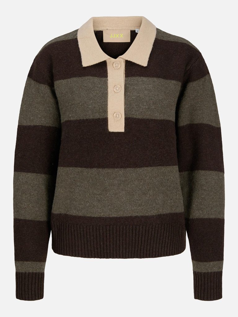 JXRUBY POLO NECK KNIT SEAL BROWN