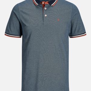 JJEPAULOS POLO SS DENIM BLUE - Image 1