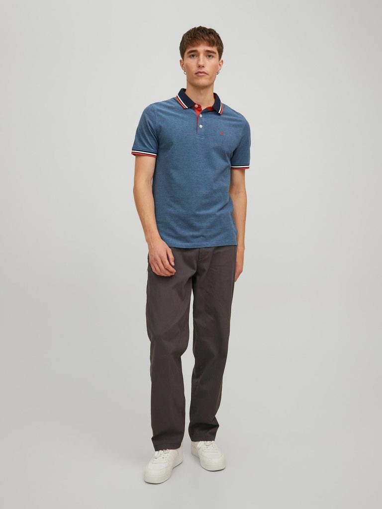JJEPAULOS POLO SS DENIM BLUE
