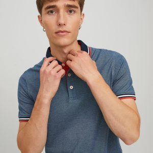 JJEPAULOS POLO SS DENIM BLUE - Image 4
