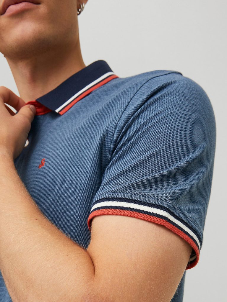 JJEPAULOS POLO SS DENIM BLUE