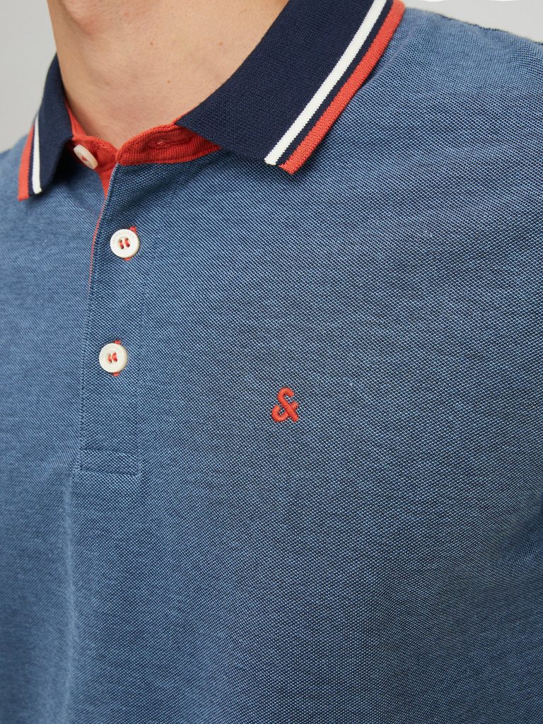 JJEPAULOS POLO SS DENIM BLUE