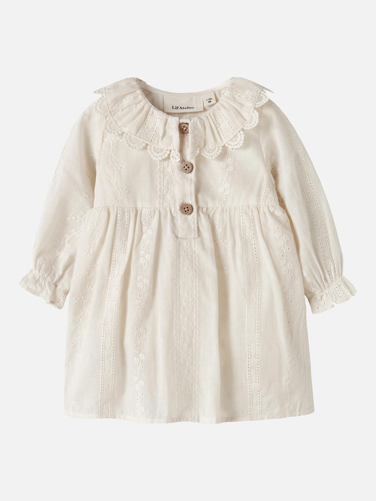 NBFLOBA LS LOOSE BODY DRESS TURTLEDOVE