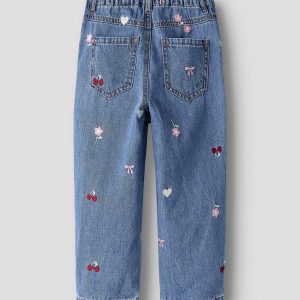 NMFBELLA BARREL EMB JEANS MED BLUE DENIM - Image 2
