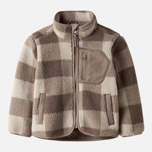 NMMMONICO SHERPA JACKET CHECK FOSSIL - Image 1