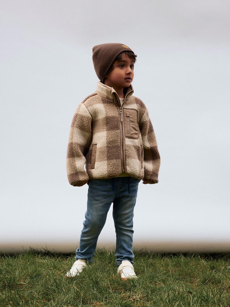NMMMONICO SHERPA JACKET CHECK FOSSIL