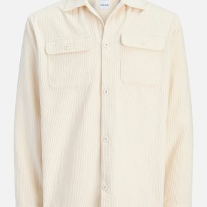 JJEREGENT CORD OVERSHIRT LS ANTIQUE WHITE – Image 1