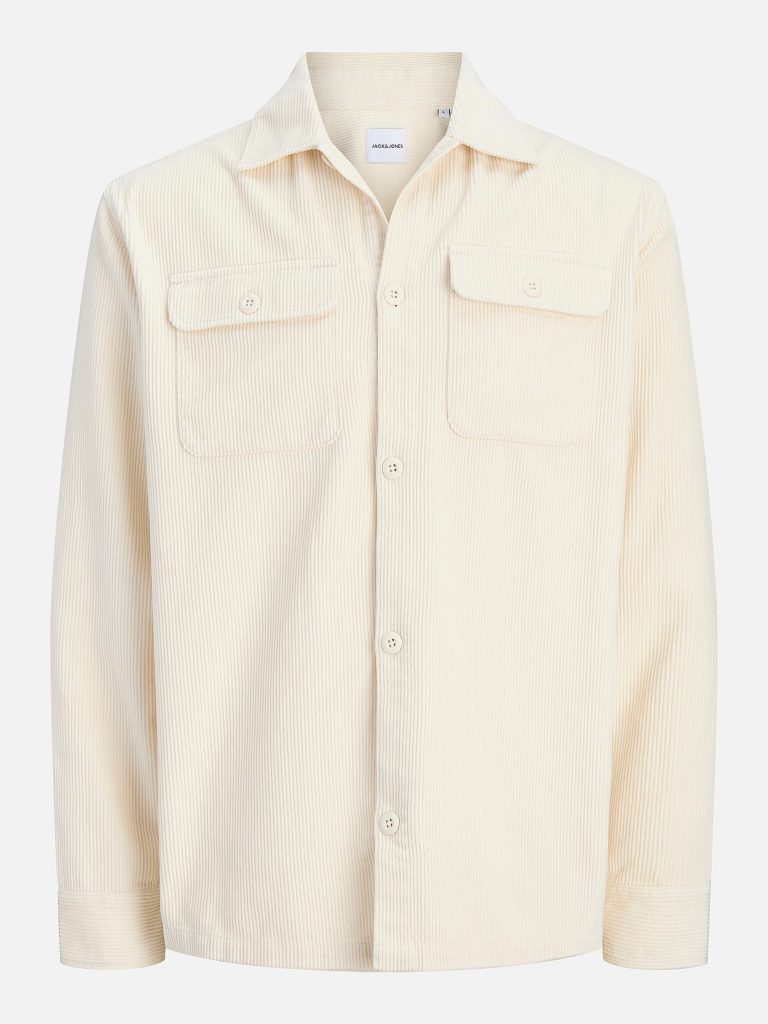 JJEREGENT CORD OVERSHIRT LS ANTIQUE WHITE