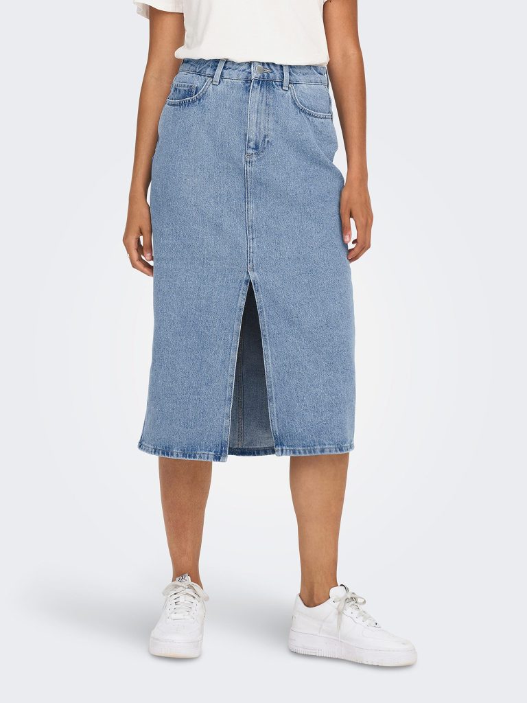 ONLBIANCA MIDI SKIRT REA LIGHT BLUE DENIM