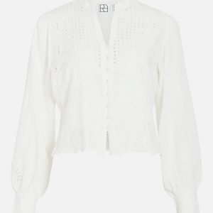 ROUMAI LS VNECK SHIRT CLOUD DANCER – Image 1
