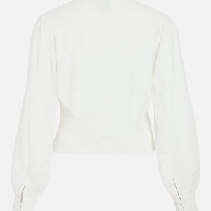 ROUMAI LS VNECK SHIRT CLOUD DANCER – Image 2