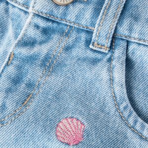 NMFROSE WIDE EMB JEANS LIGHT BLUE DENIM MULTI – Image 5