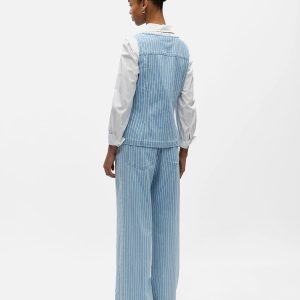 OBJSANNI SL RE DENIM WAISTCOAT LIGHT BLUE DENIM – Image 2