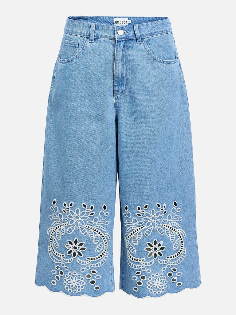 OBJIDDA BERMUDA DENIM SHORTS LIGHT BLUE DENIM