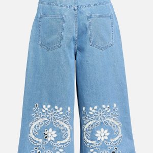 OBJIDDA BERMUDA DENIM SHORTS LIGHT BLUE DENIM - Image 2