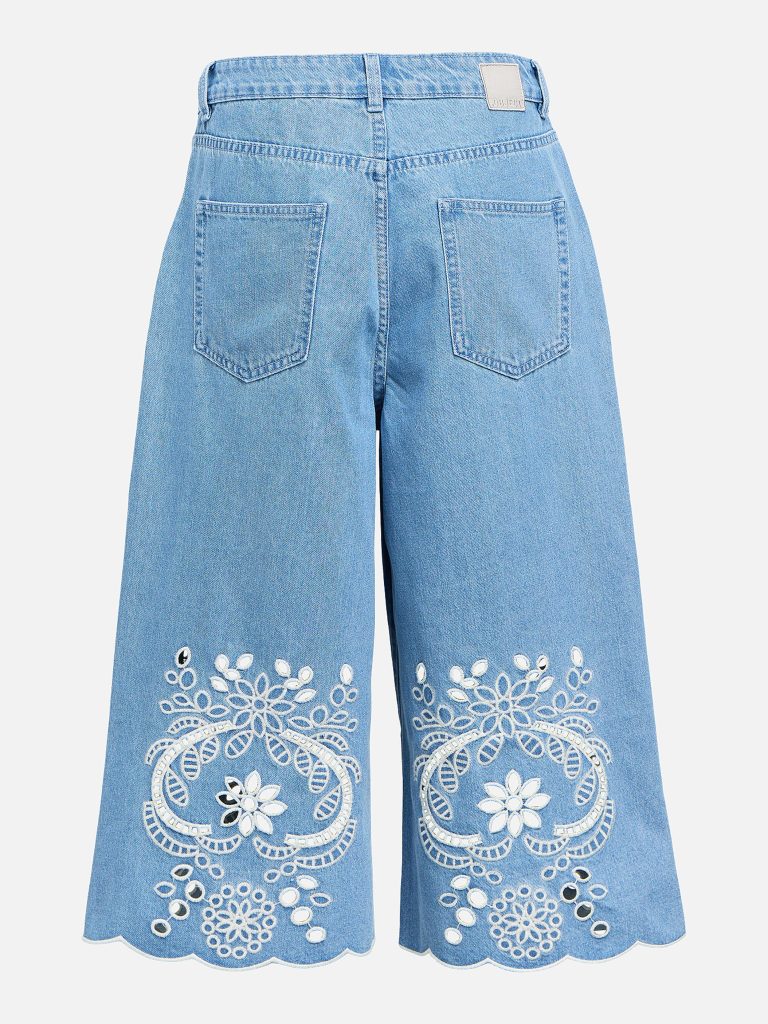 OBJIDDA BERMUDA DENIM SHORTS LIGHT BLUE DENIM