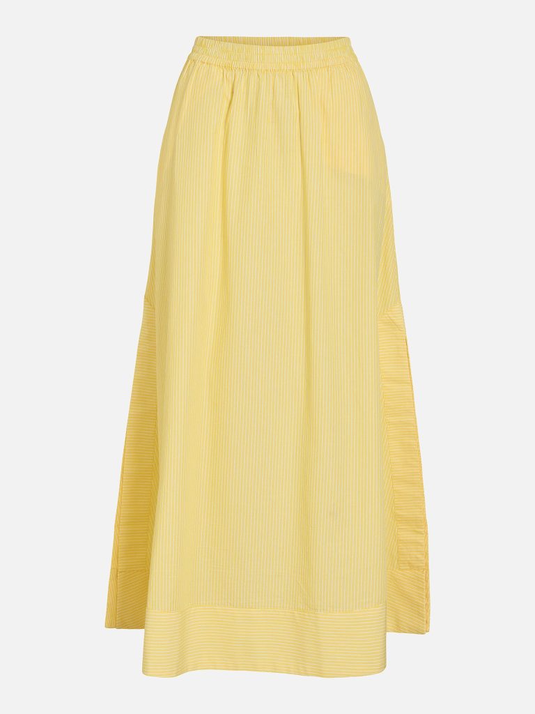 ROULINNE HW STRIPE ANKLE SKIRT FREESIA