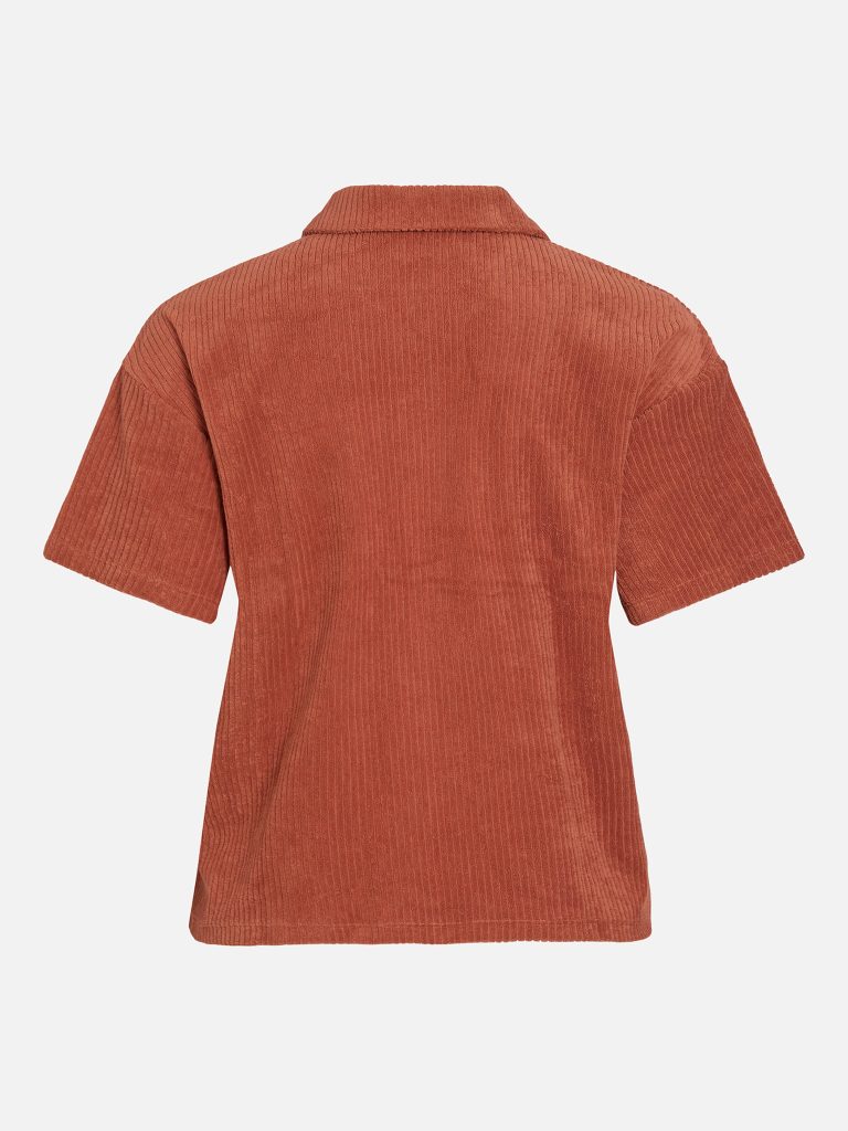 VIFROTTE EMB SS SHIRT BURNT BRICK GOLD