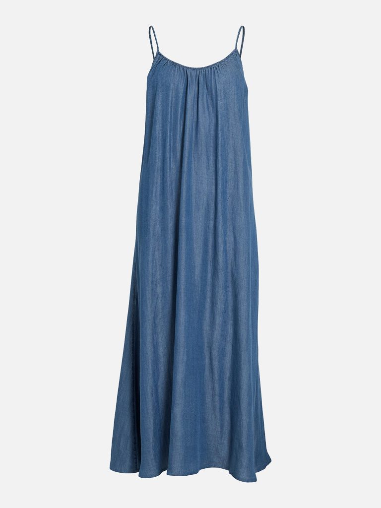 VITEVIRA UNECK SINGLET ANKLE DRESS MED BLUE DENIM