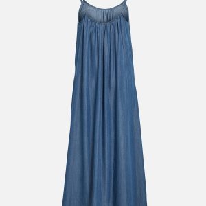 VITEVIRA UNECK SINGLET ANKLE DRESS MED BLUE DENIM - Image 2
