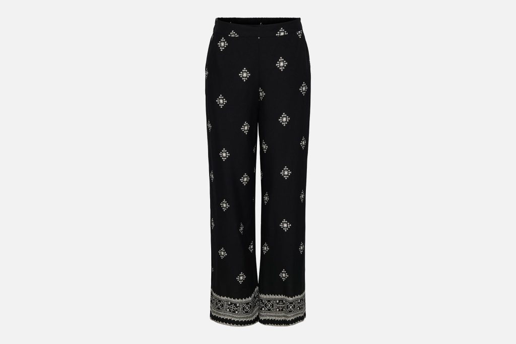 JDYMAGGIE LIFE MW WIDE PANT BLACK PRISTINE