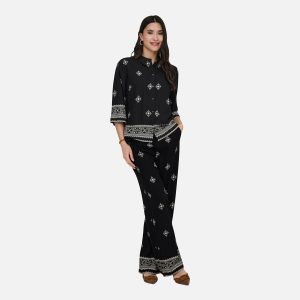 JDYMAGGIE LIFE MW WIDE PANT BLACK PRISTINE - Image 4