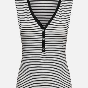 JDYSISSY SL PLACKET TOP CLOUD DANCER BLACK – Image 1