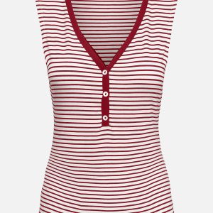 JDYSISSY SL PLACKET TOP CLOUD DANCER RHUBARB – Image 1