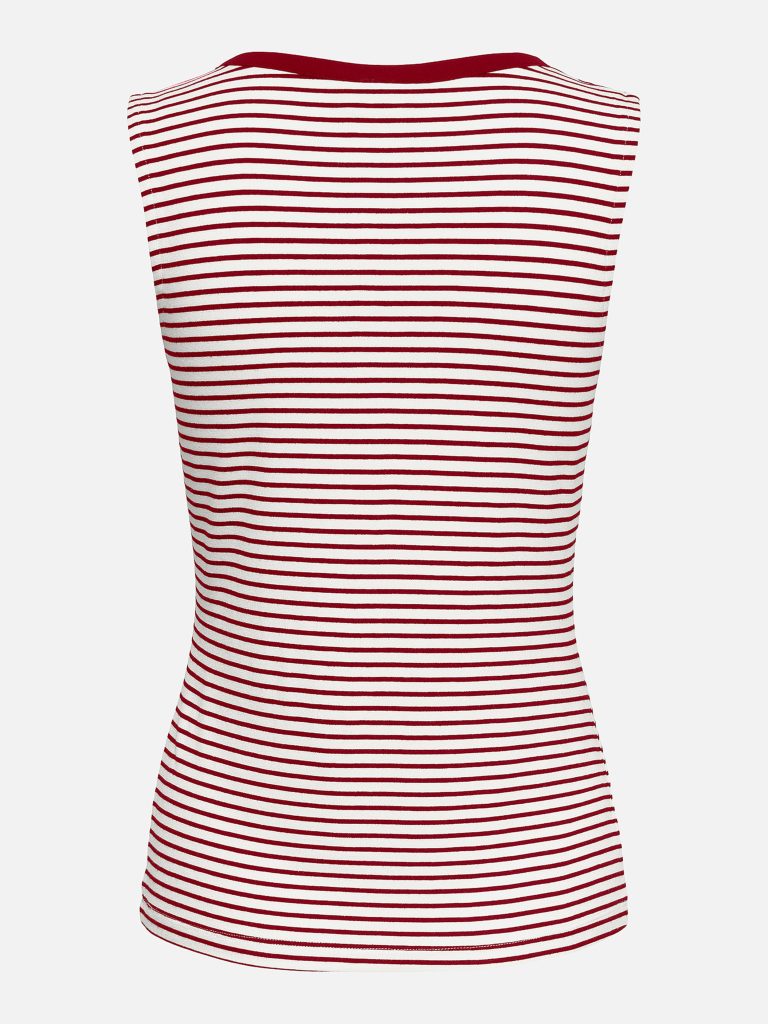 JDYSISSY SL PLACKET TOP CLOUD DANCER RHUBARB