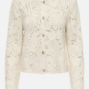 JDYZANKA LS CROCHET CARDIGAN CLOUD DANCER - Image 1