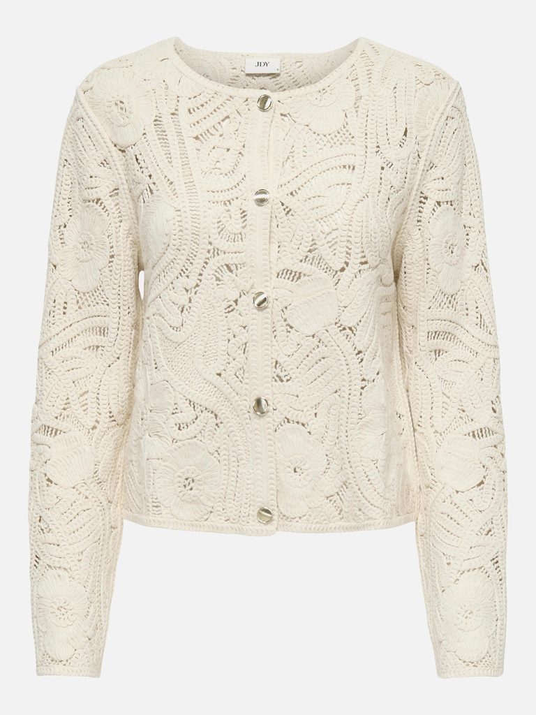 JDYZANKA LS CROCHET CARDIGAN CLOUD DANCER