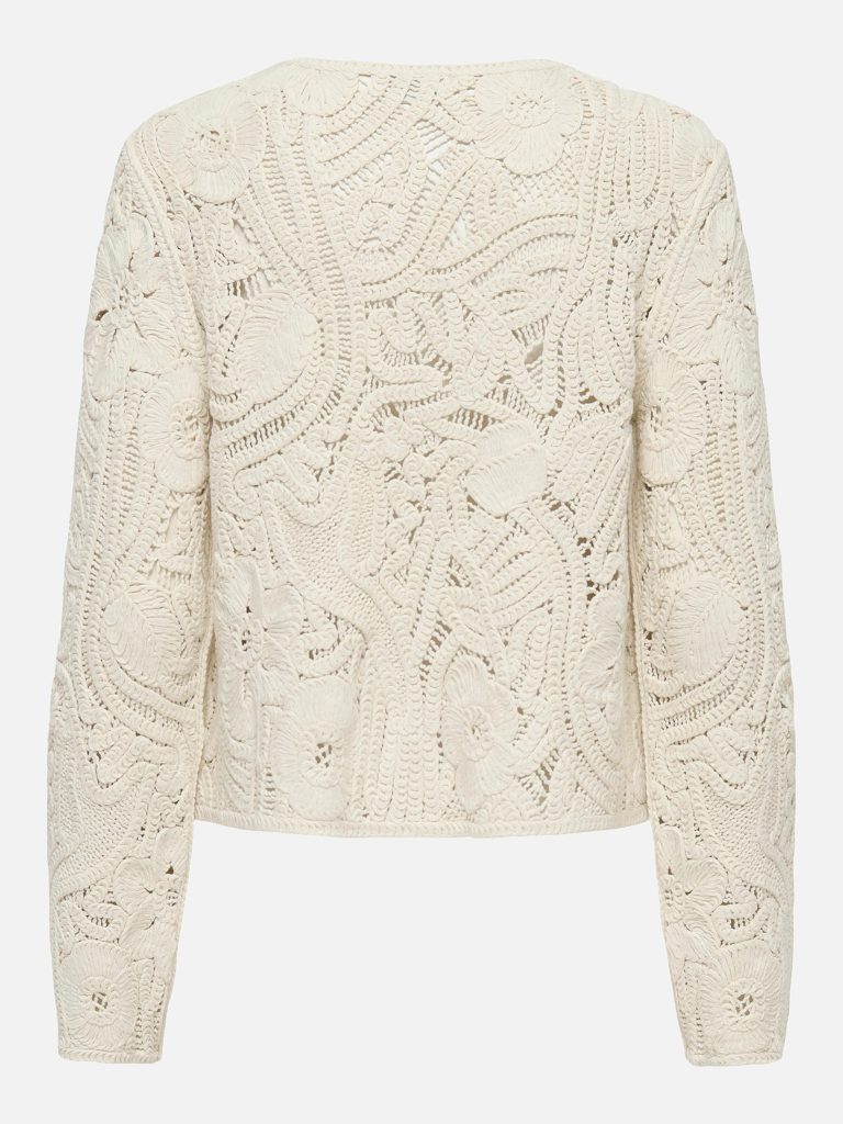 JDYZANKA LS CROCHET CARDIGAN CLOUD DANCER