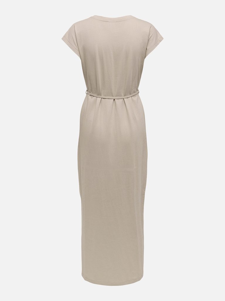 JDYROSE LIFE SS VNECK EMB DRESS CHATEAU GRAY