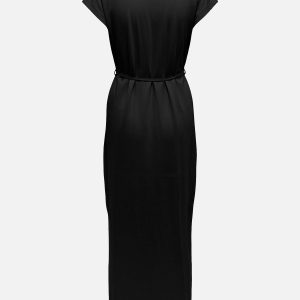 JDYROSE LIFE SS VNECK EMB DRESS BLACK – Image 2