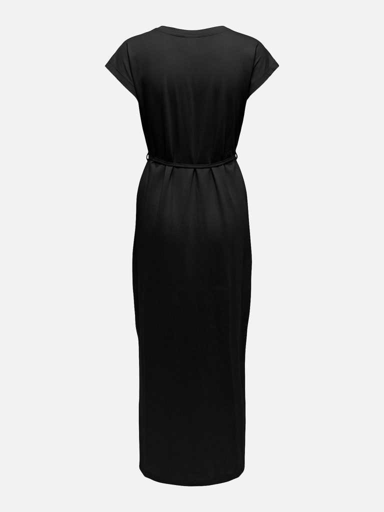 JDYROSE LIFE SS VNECK EMB DRESS BLACK