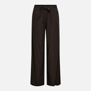 JDYSAY HW LINEN WIDE PANT CHOCOLATE - Image 1