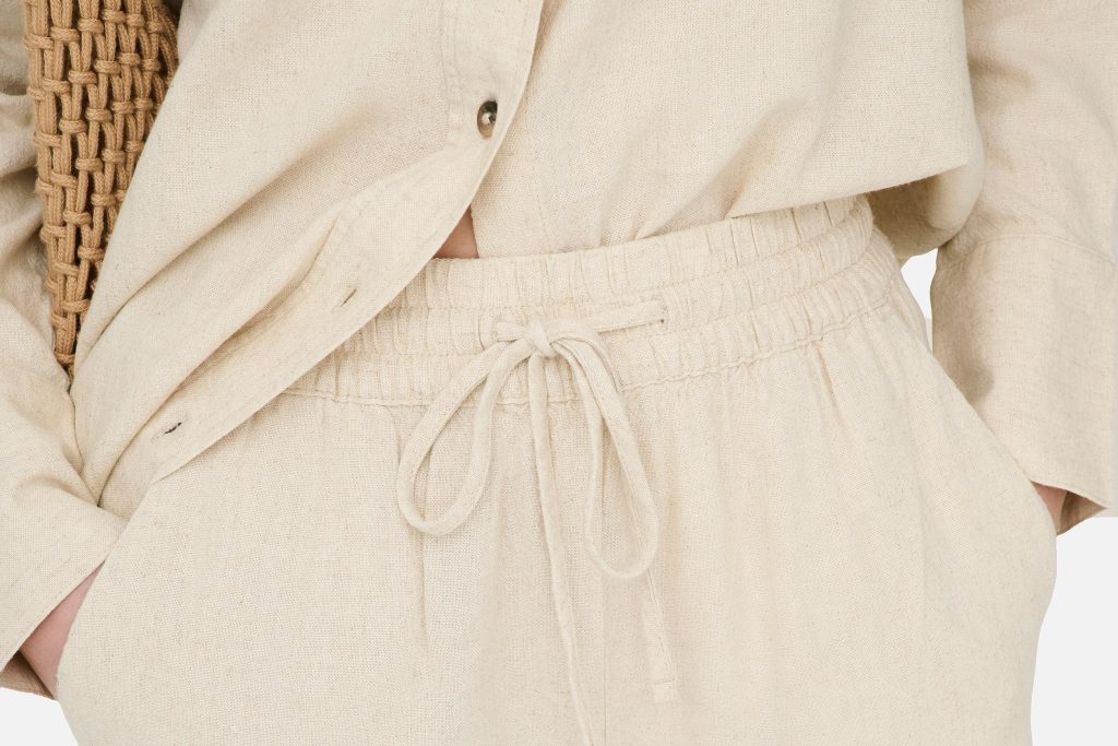 JDYSAY HW LINEN WIDE PANT WVN OATMEAL L32