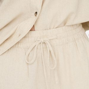 JDYSAY HW LINEN WIDE PANT WVN OATMEAL L32 – Image 5