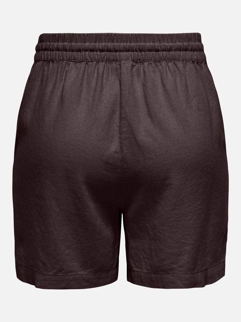 JDYSAY HW LINEN STRING SHORTS CHOCOLATE TORTE