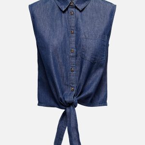 JDYKAI SL SHIRT MED BLUE DENIM - Image 1
