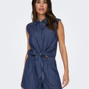 JDYKAI SL SHIRT MED BLUE DENIM - Image 4