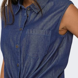 JDYKAI SL SHIRT MED BLUE DENIM - Image 5
