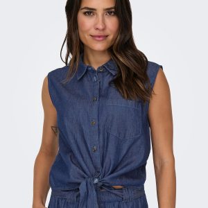 JDYKAI SL SHIRT MED BLUE DENIM - Image 6