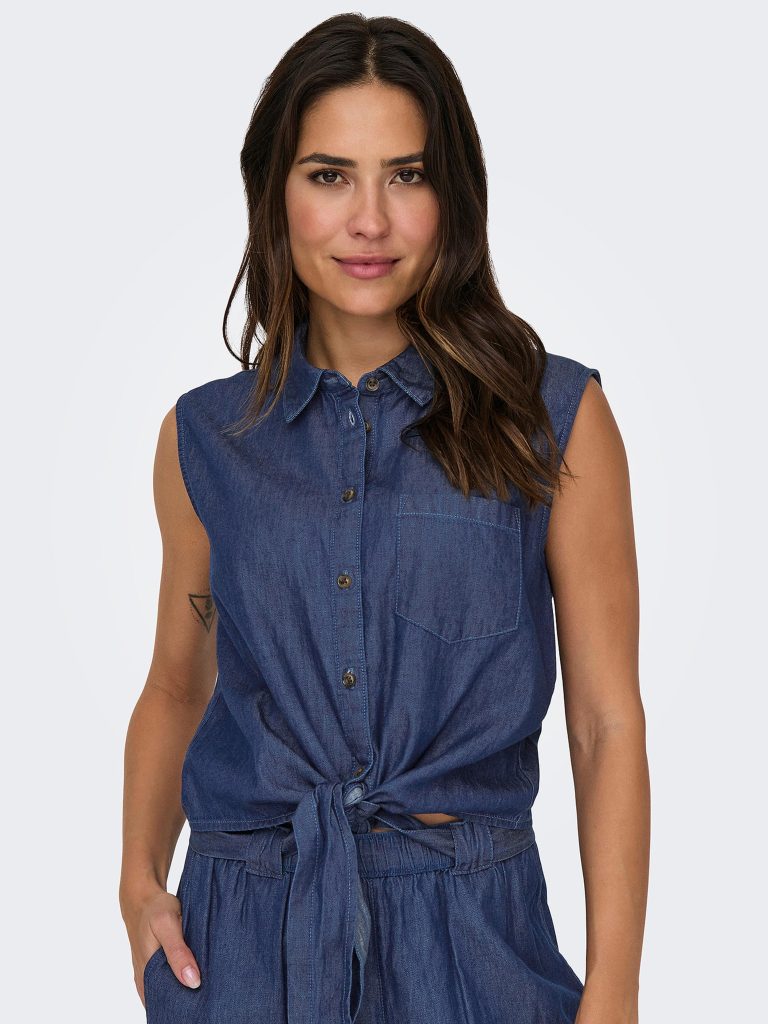 JDYKAI SL SHIRT MED BLUE DENIM