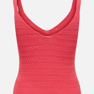 JDYTROPICA SL VNECK TOP CALYPSO CORAL – Image 2