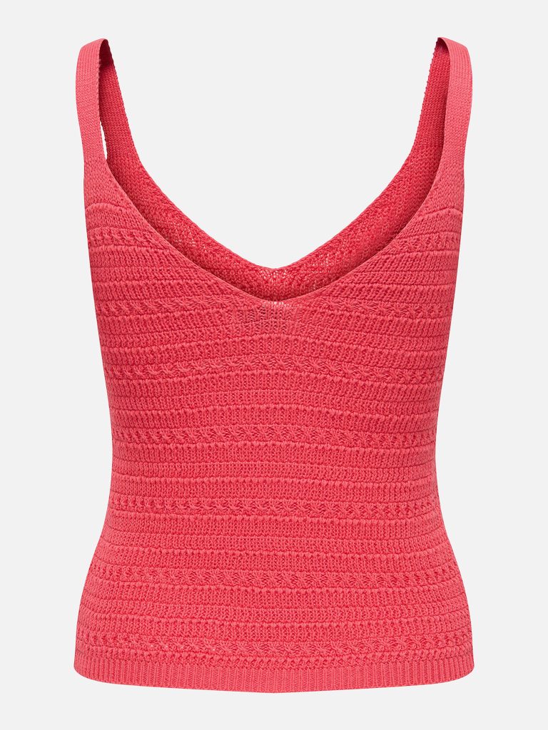 JDYTROPICA SL VNECK TOP CALYPSO CORAL