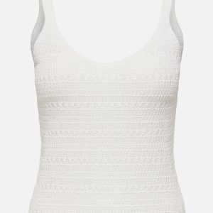 JDYTROPICA SL VNECK TOP KNT CLOUD DANCER - Image 1