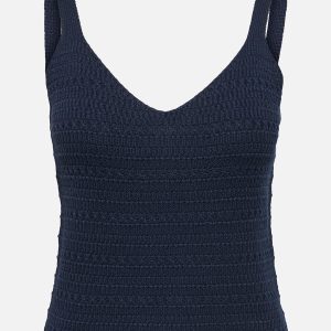 JDYTROPICA SL VNECK TOP KNT BLACK IRIS – Image 1