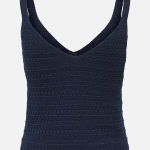 JDYTROPICA SL VNECK TOP KNT BLACK IRIS – Image 2