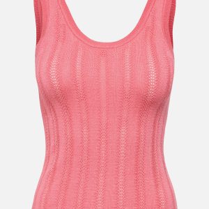 JDYBEAUTY SL GLITTER STRUC TOP KNT CALYPSO CORAL – Image 1